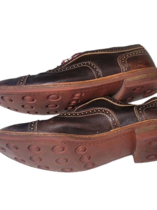 Allen Edmonds Strandmok Cap toe Oxford Men’s Size 11.5 Brown Saddle Dainite Sole main image 9